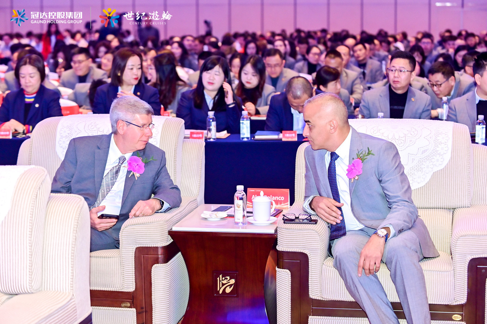 Steve participating in Century Cruises’ annual meeting